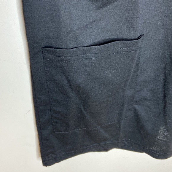 🆕 Black Front Pocket Short Sleeve T-Shirt Dress - Picture 7 of 11